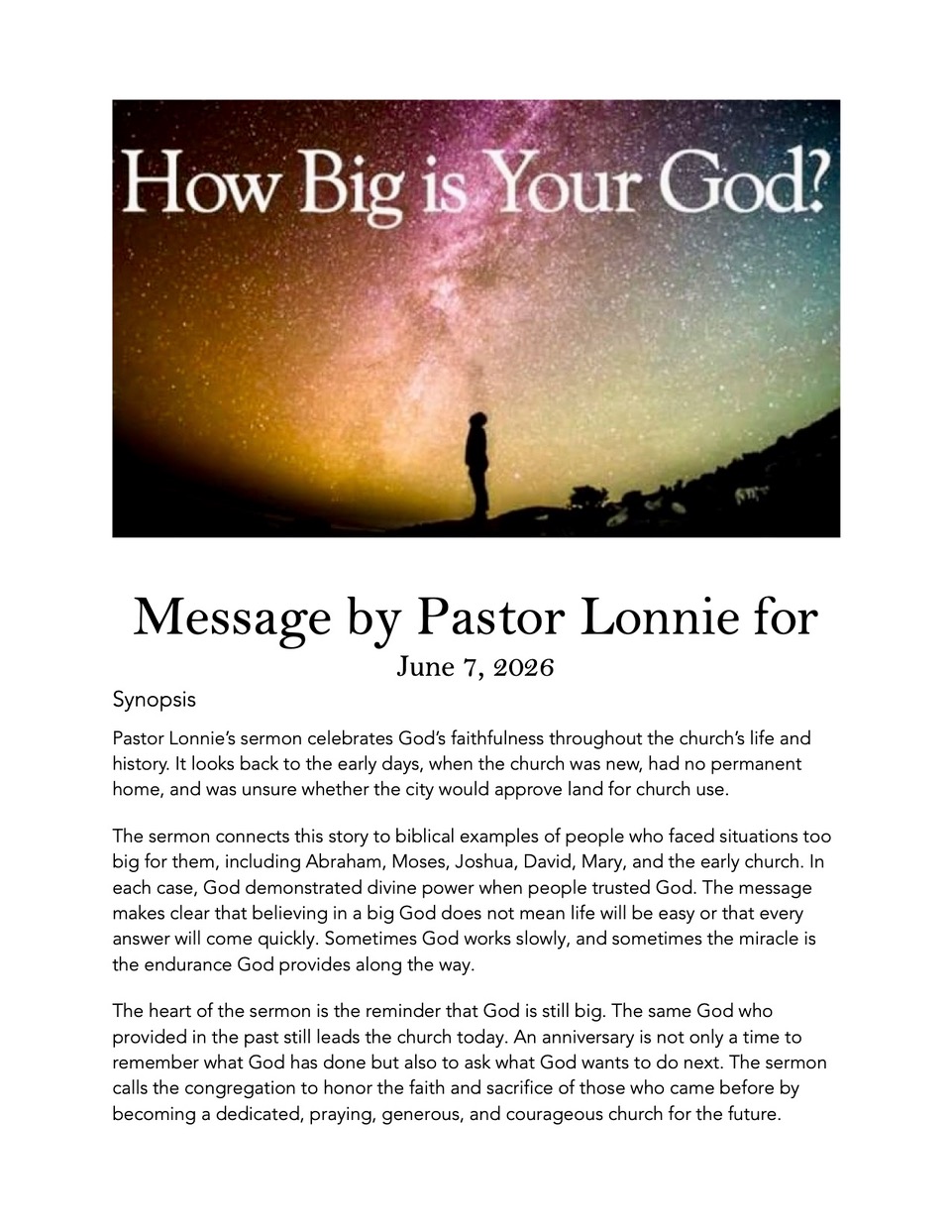Sermon Poster for 6-7-26