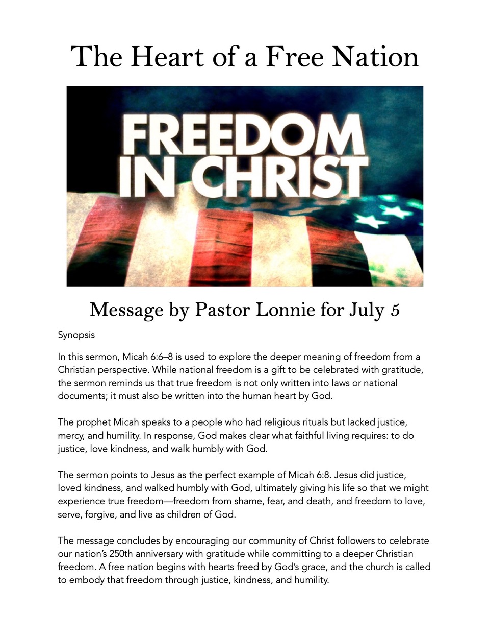 Sermon Poster for 7-5-26